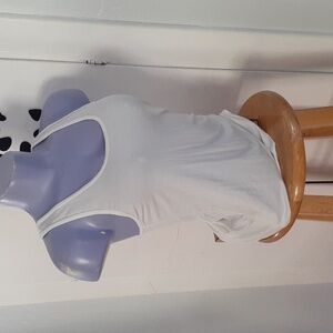 Racerback tank top white